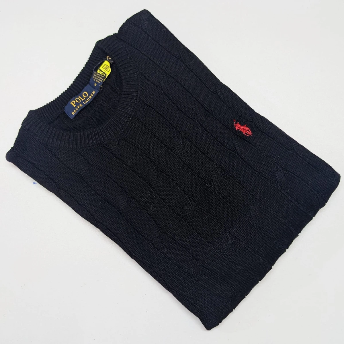 RL Cable Sweater – Black