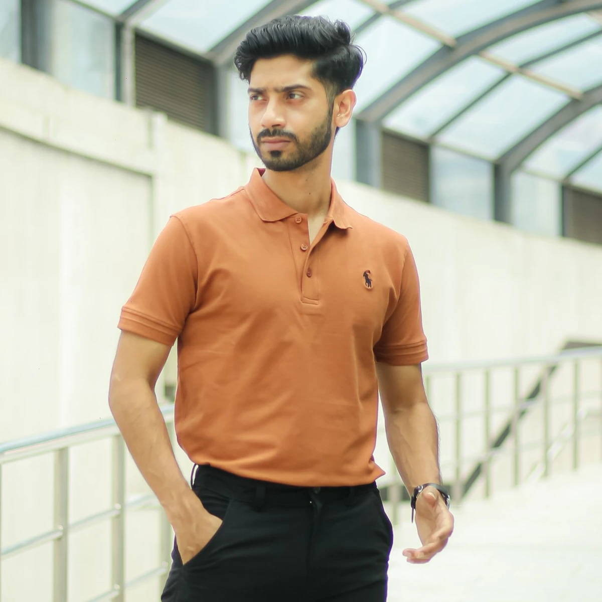 RL Premium Polo- Brown