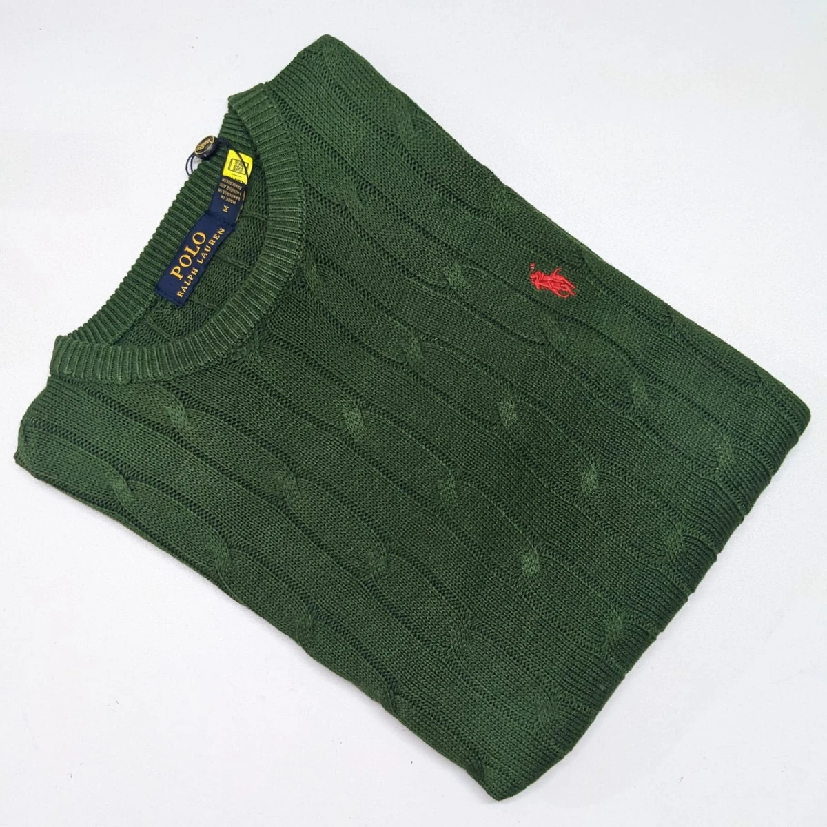 RL Cable Sweater – Bottle Green