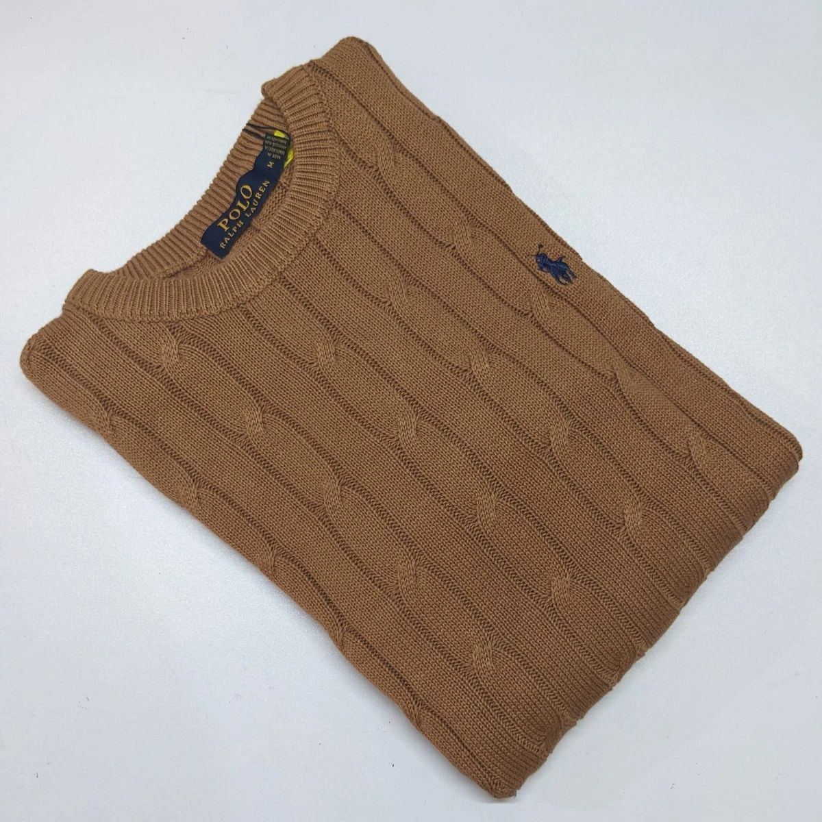 RL Cable Sweater – Brown